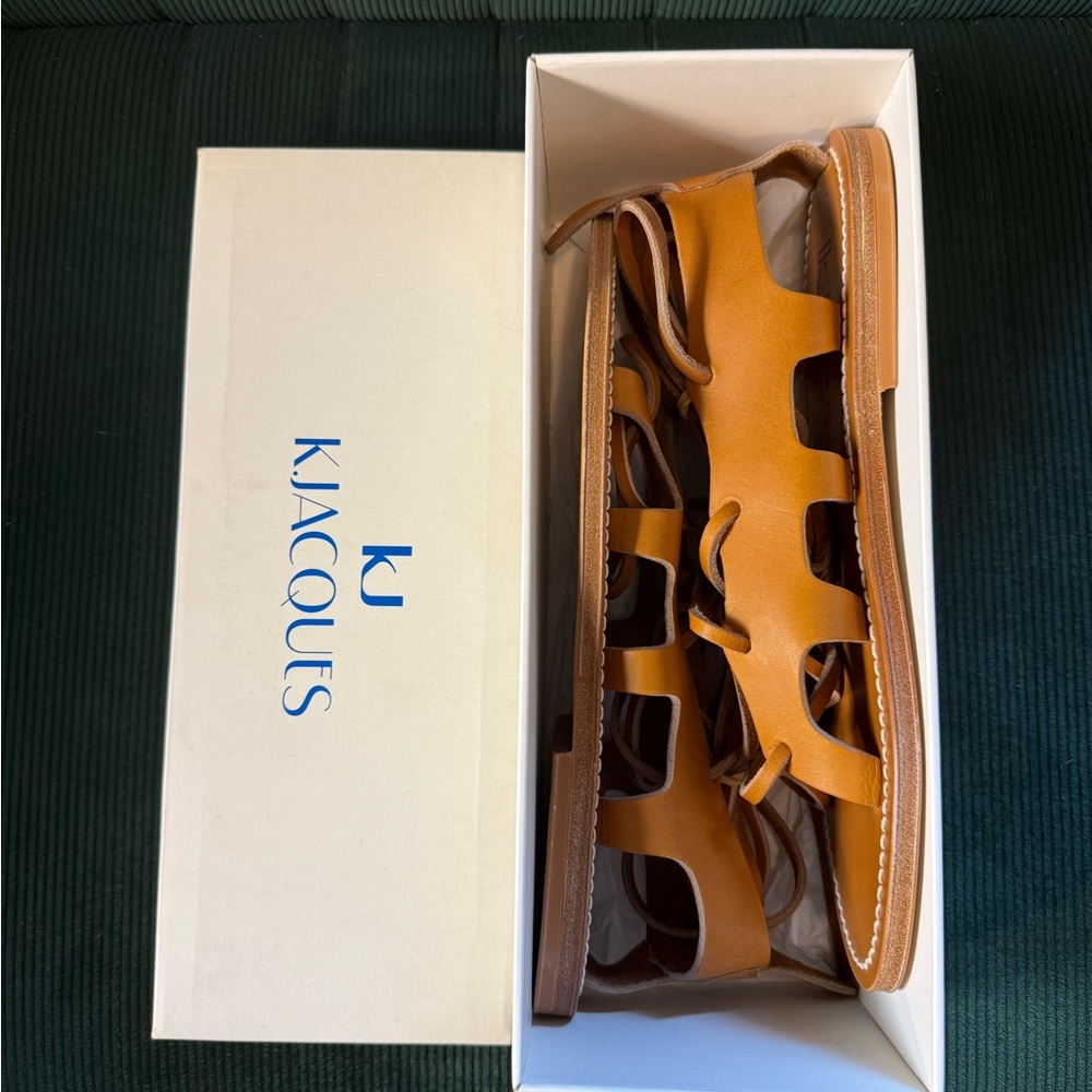 K.Jacques Natural Leather Janus Sandals
